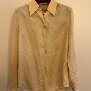 AUTHENTIC GUCCI Beige Patterned Shirt